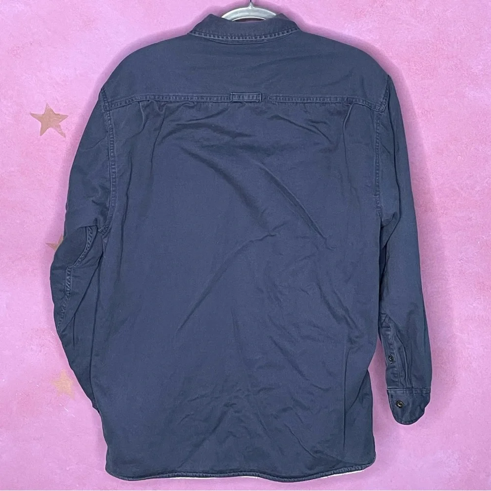 LEVIS Sherpa Lined Work Jacket Shirt Shacket Mens Medium Blue Denim Button